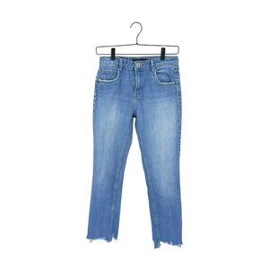 Zara Trafaluc Distressed Hem Jeans | 00